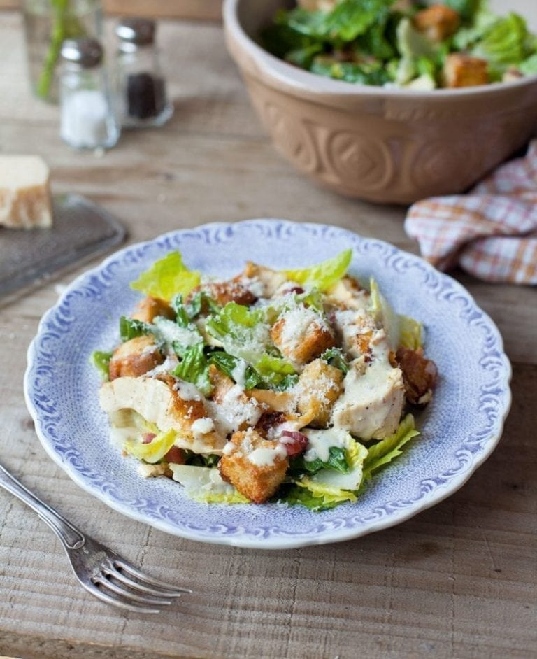 The perfect chicken caesar salad