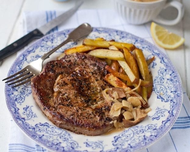 Steak and chips