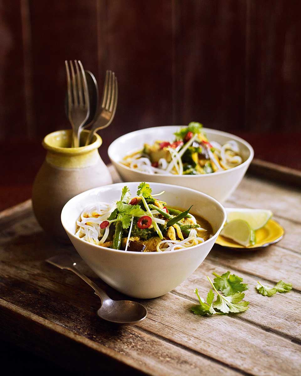 Coconut curry noodle bowls recipe delicious. magazine