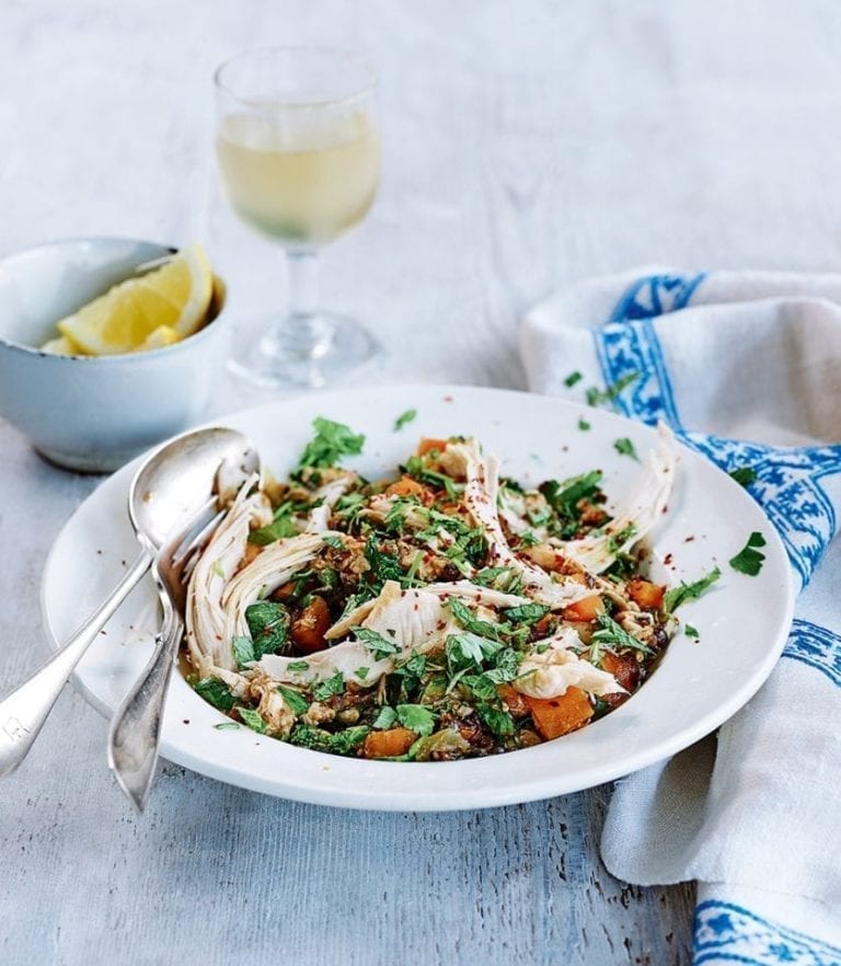 Turkish lentils with chicken and carrots