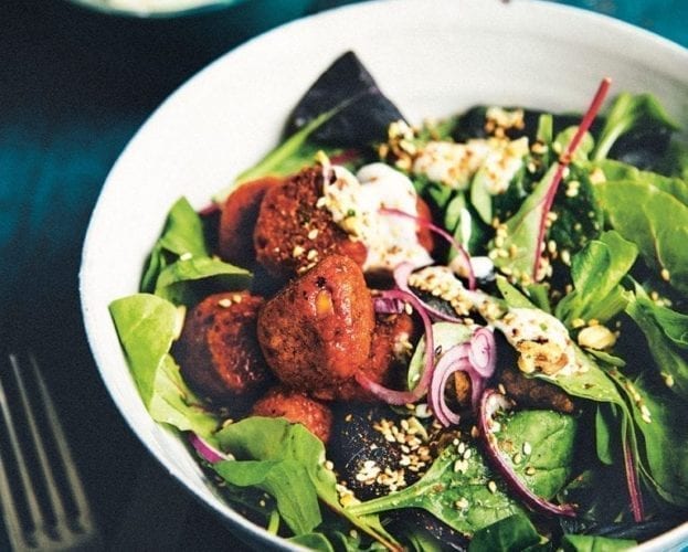 Falafel and salad pittas