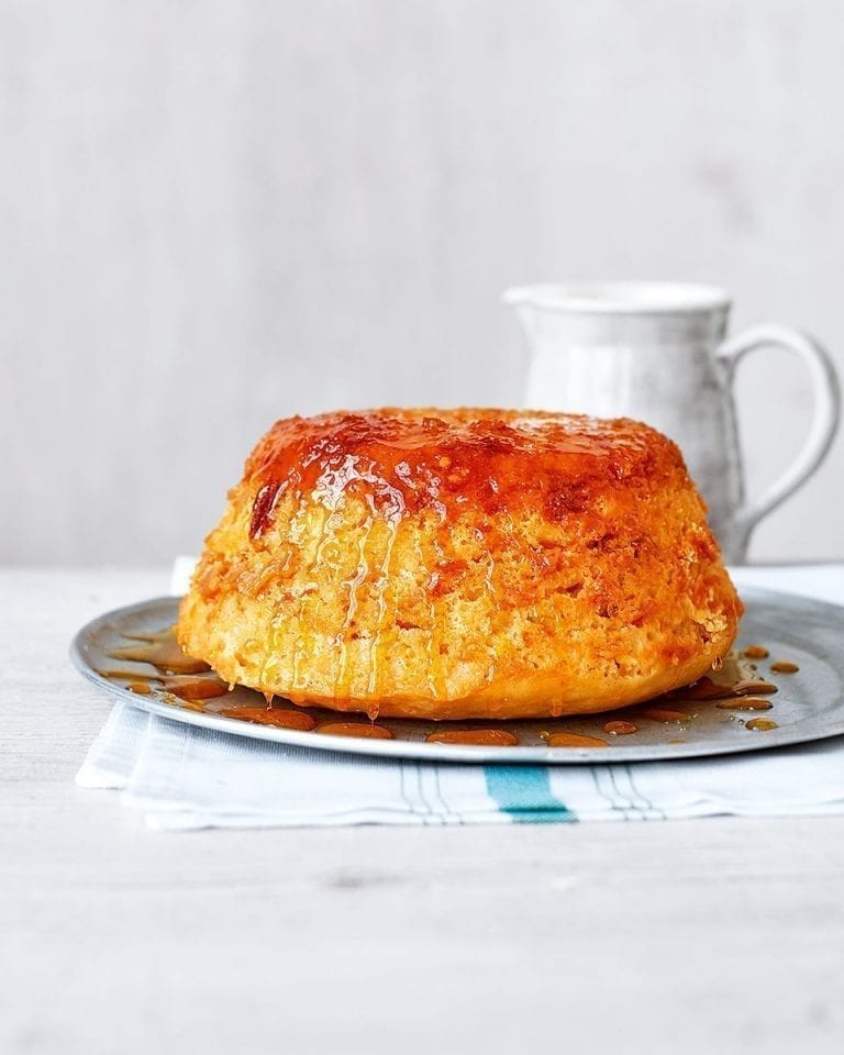 Healthier steamed syrup sponge