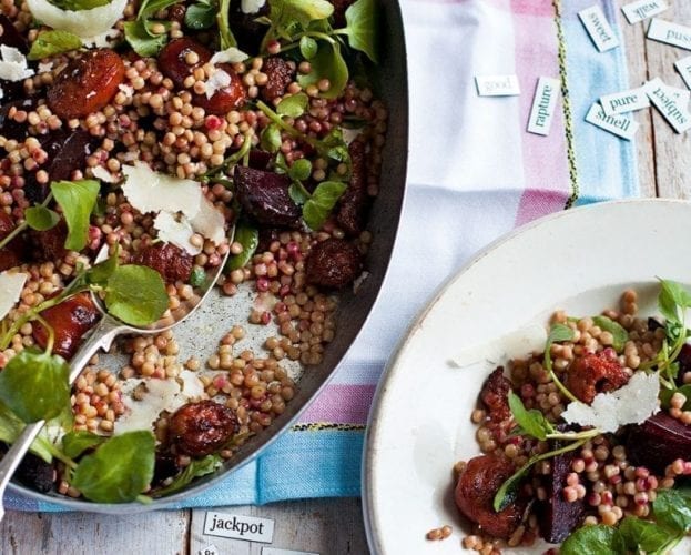 Chorizo, beetroot and couscous salad