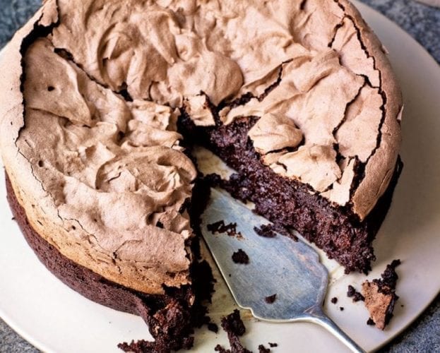 Eric Lanlard's double baked chocolate meringue brownie