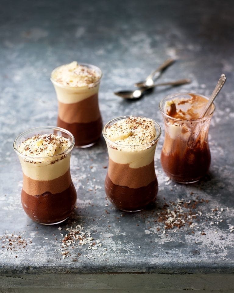 image of Eric Lanlard’s Triple Chocolate Verrines recipe by Delicious Magazine