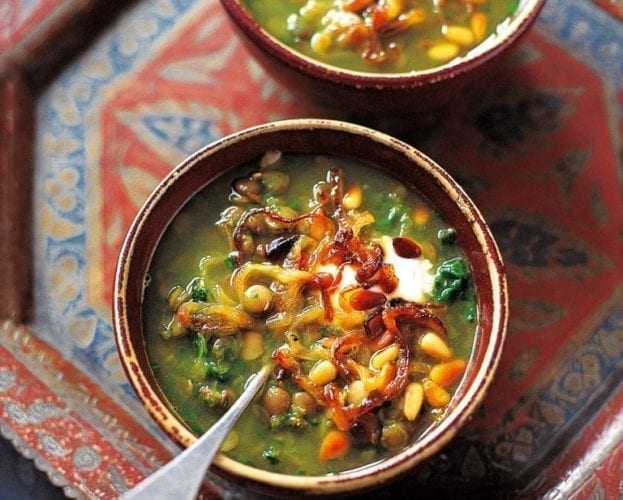 Lentil and spinach soup