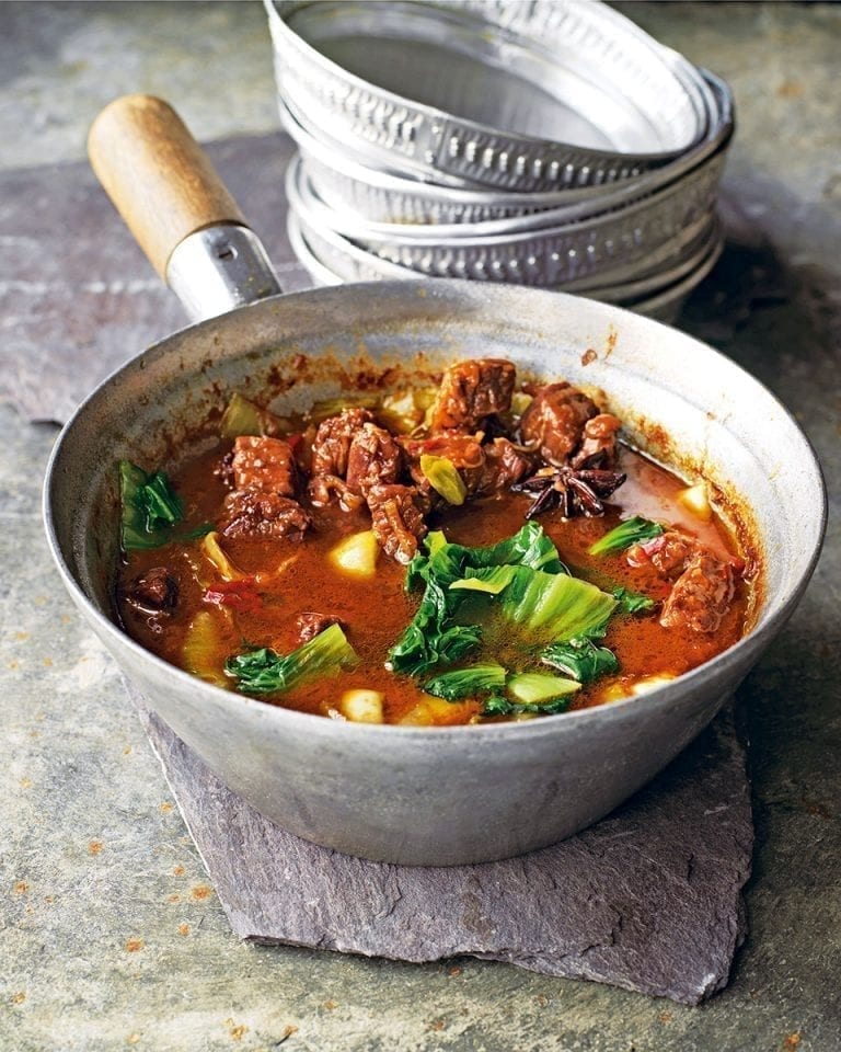 Asian braised beef with pak choi