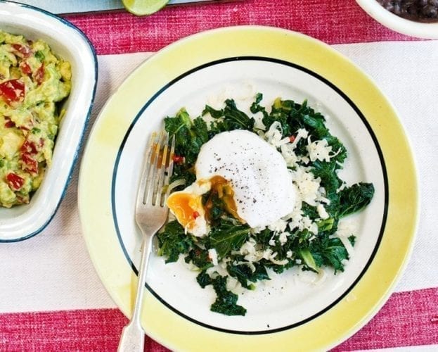 Garlicky buttered kale
