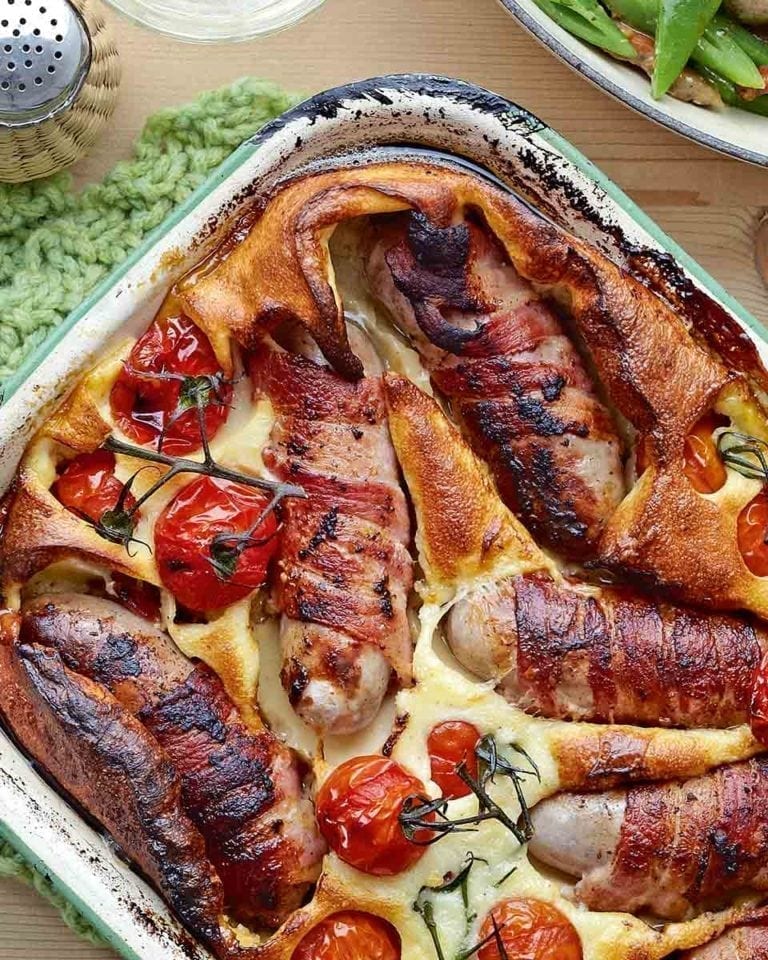 Georgina Fuggle’s horseradish and tomato toad in the hole