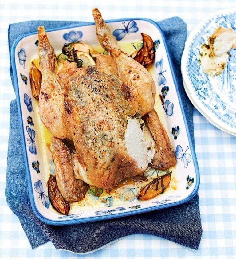 Roast chicken with lemon and tarragon