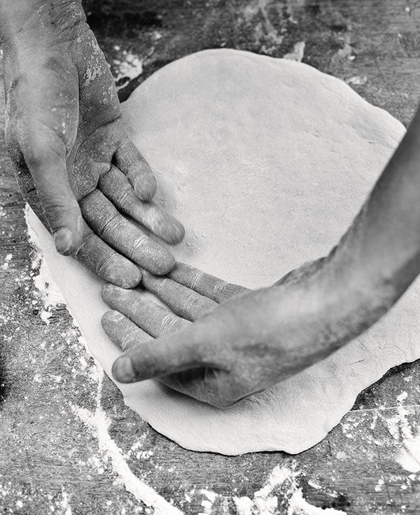 Pizza dough for two bases