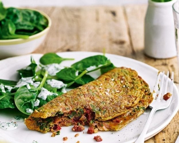 Healthy mushroom omelette