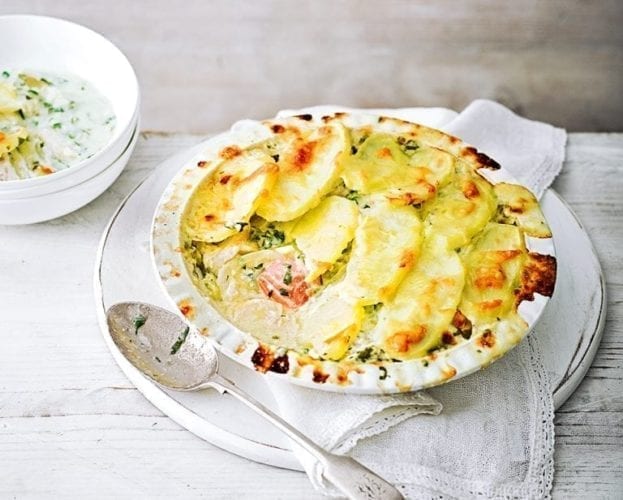 Fish pie with a potato topping
