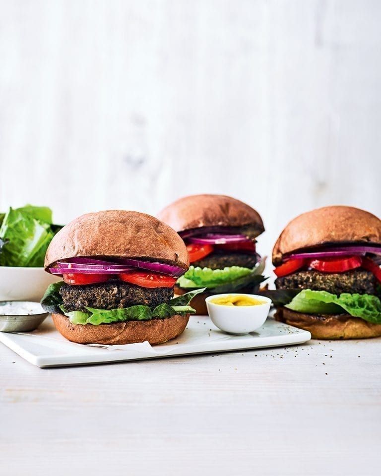 Mushroom and beef burgers