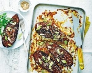 Miso-glazed aubergines – video