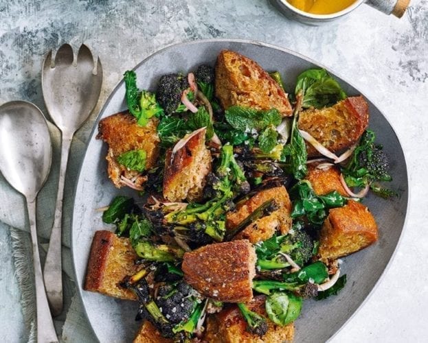Winter panzanella with chilli, broccoli and anchovies