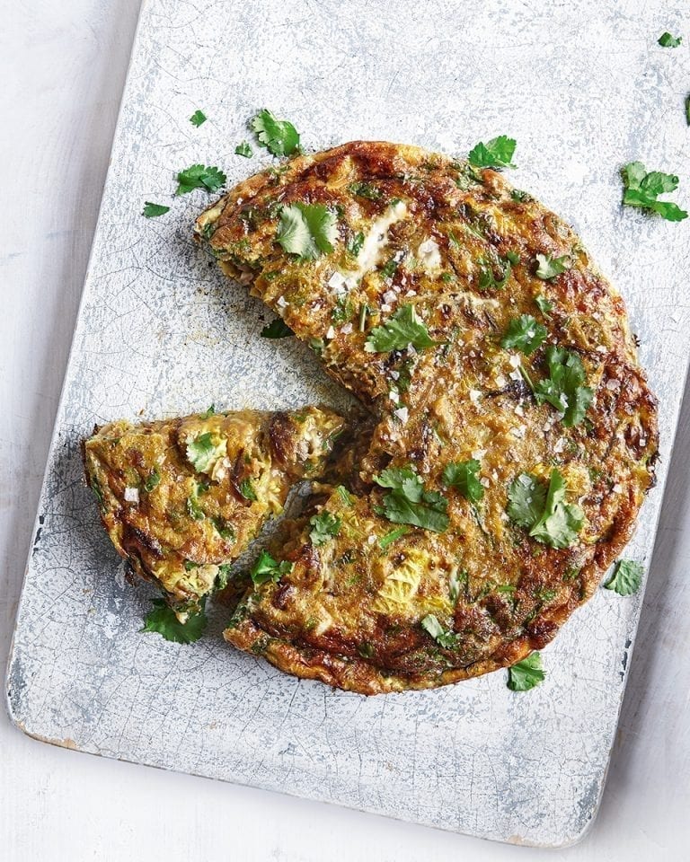 Indian spiced vegetable frittata