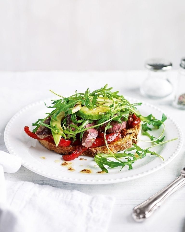 Ultimate open steak sandwich