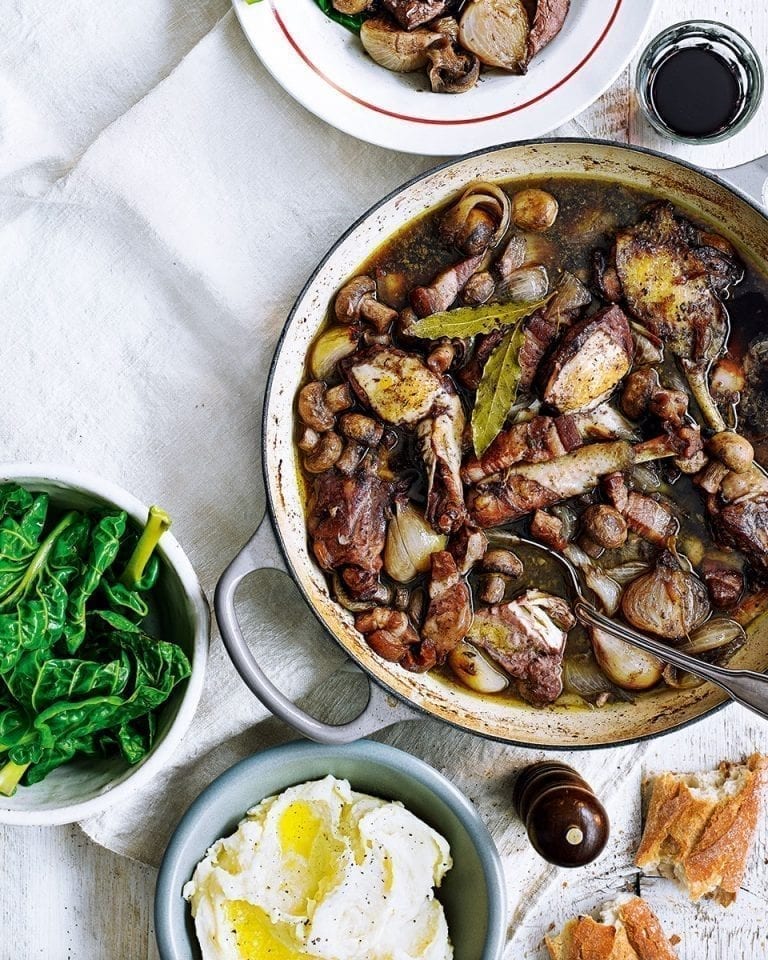 Classic coq au vin