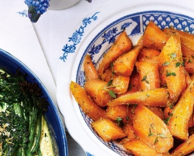 Roast carrots with shatta butter