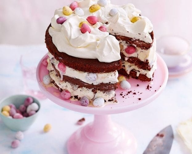 Walnut and coffee pastry layer cake
