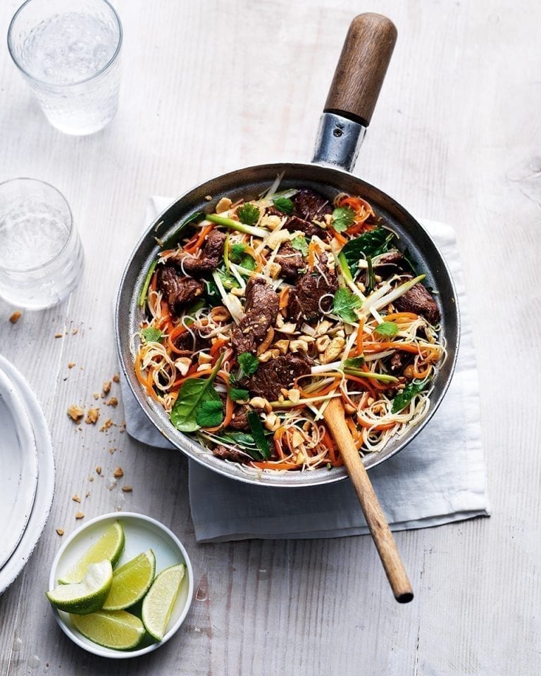 Thai-style beef noodles