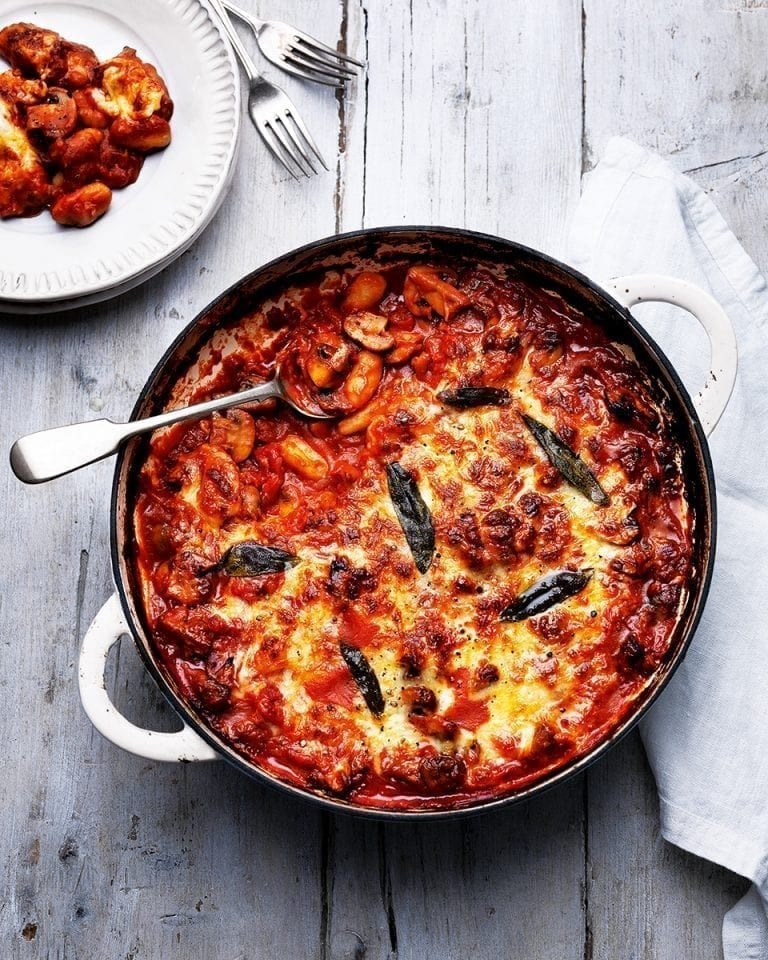 Cheesy mushroom and sage gnocchi