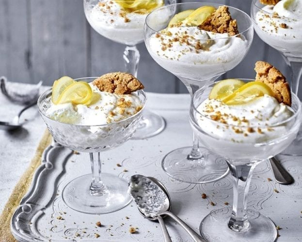 Lemon mousse with candied lemon