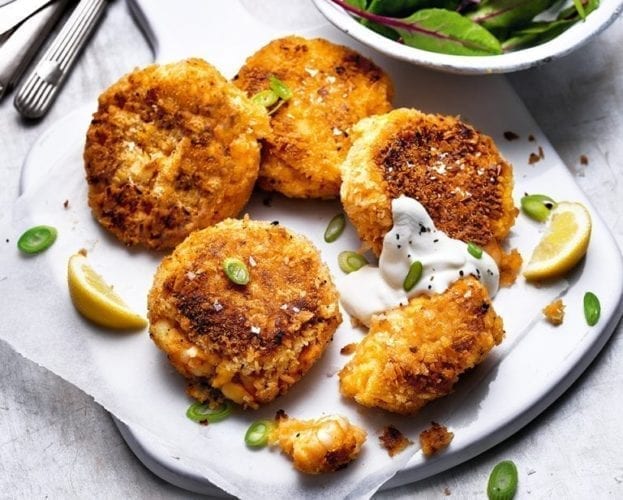 Romesco prawn fishcakes