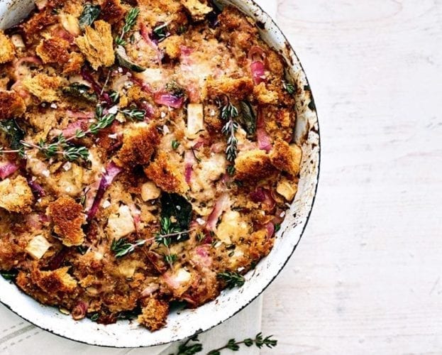 Healthier pork, sage and apple stuffing