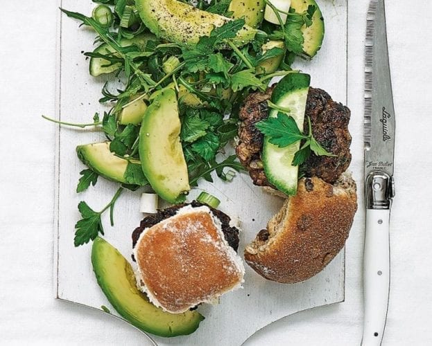 Mushroom and beef burgers