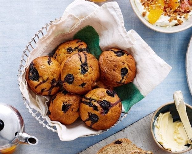 Blueberry and banana muffins
