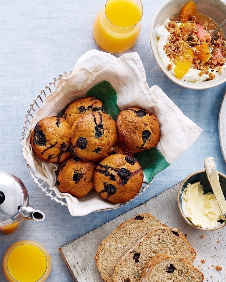 Blueberry and banana muffins