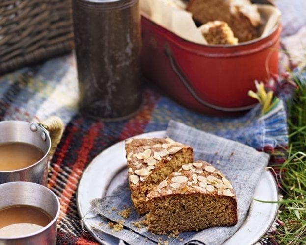 Almond cake in spiced citrus syrup