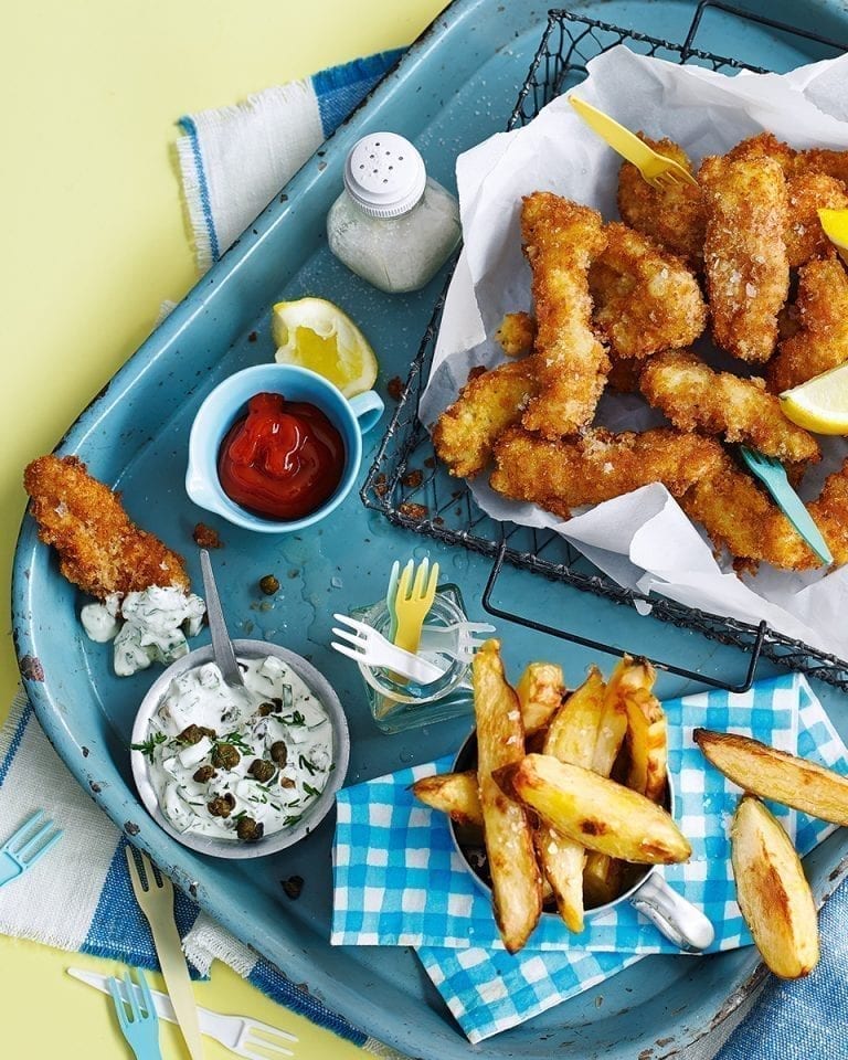 Deep-fried scampi