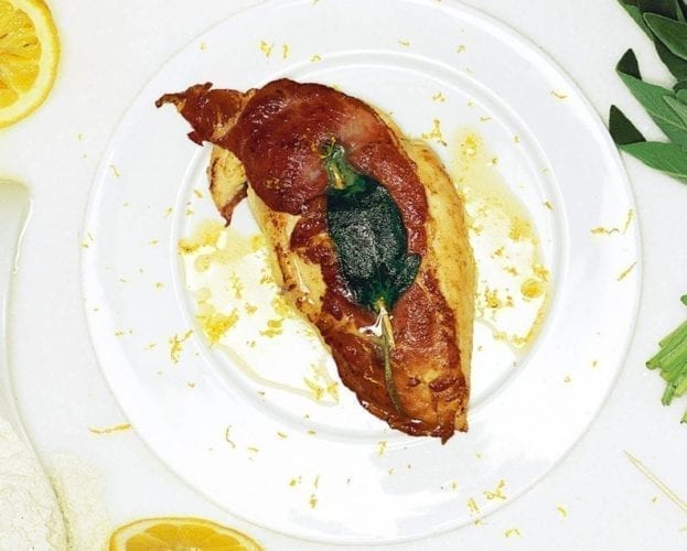 Quick chicken saltimbocca