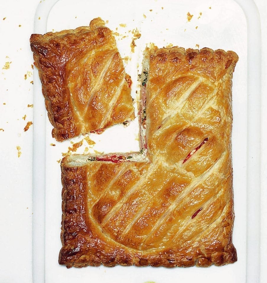 Cheat's tomato, ham and cheese turnover recipe | delicious. magazine