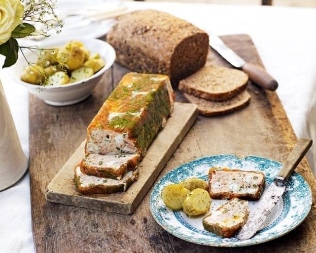 Trout terrine with capers, chopped egg, dill and chives