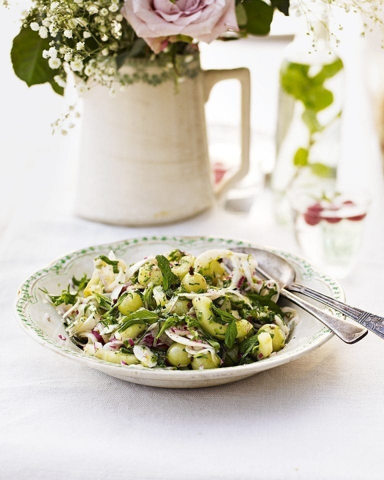 Pickled cucumber, fennel, gooseberry, tarragon and lemon salad