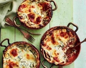 Spinach and ricotta lasagne