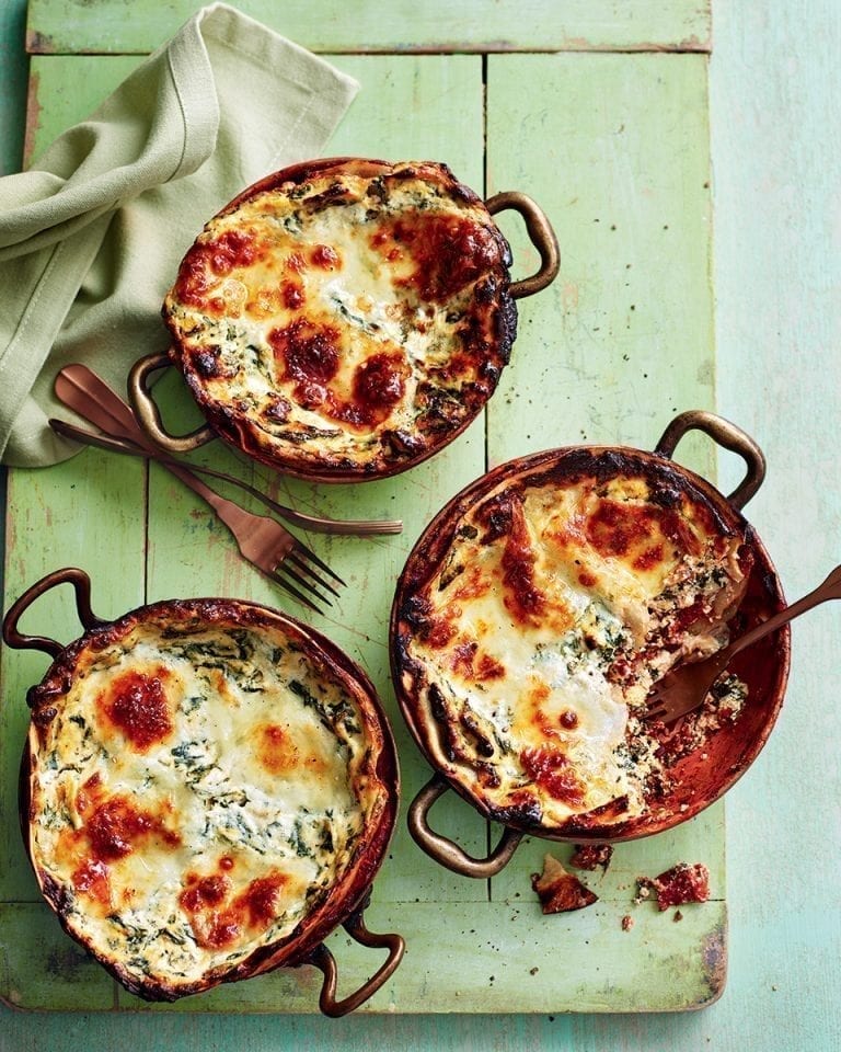 Spinach and ricotta lasagne