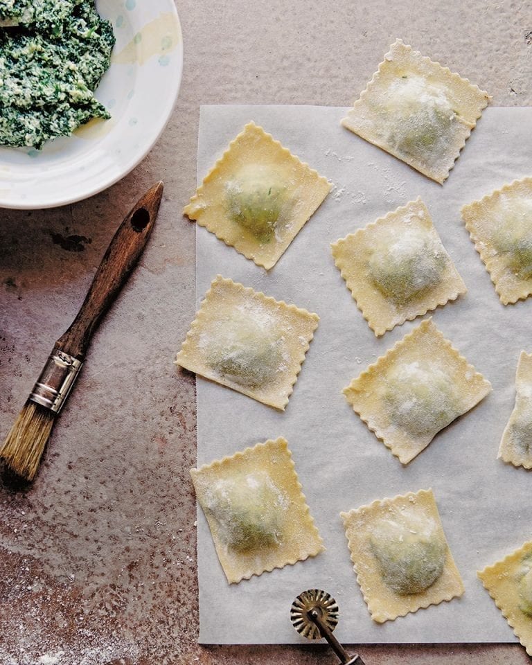 Ricotta and spinach tortelli