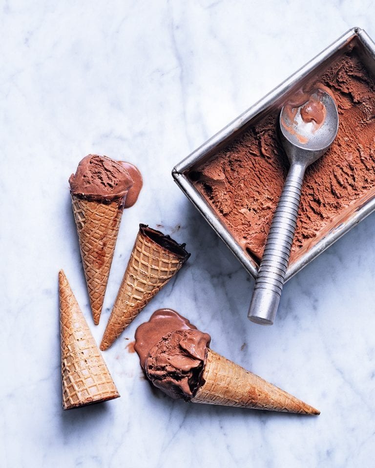 Healthier chocolate ice cream