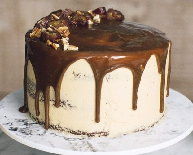 Sticky toffee pudding with caramel sauce