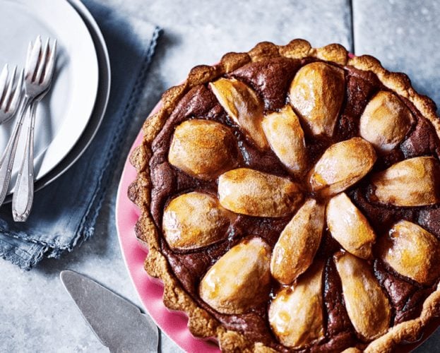 chocolate and pear tart