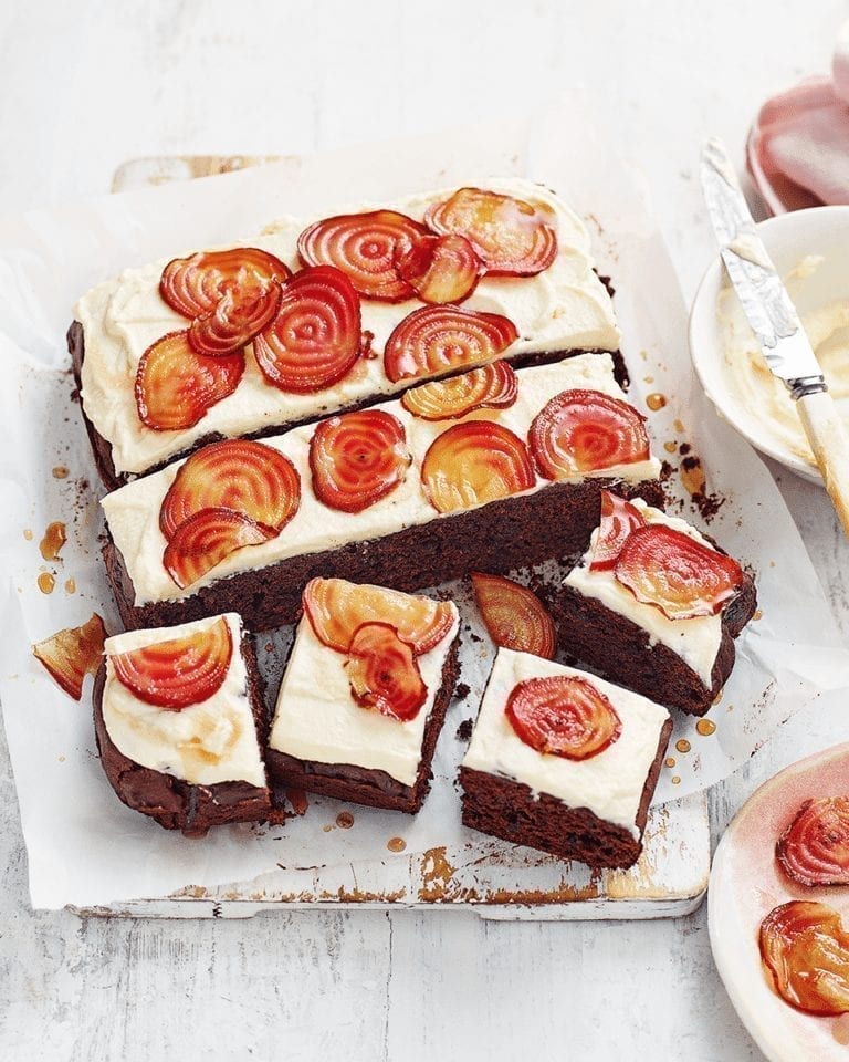 Beetroot and chocolate traybake