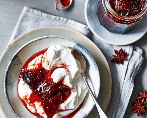 Fig jam scented with earl grey tea and star anise