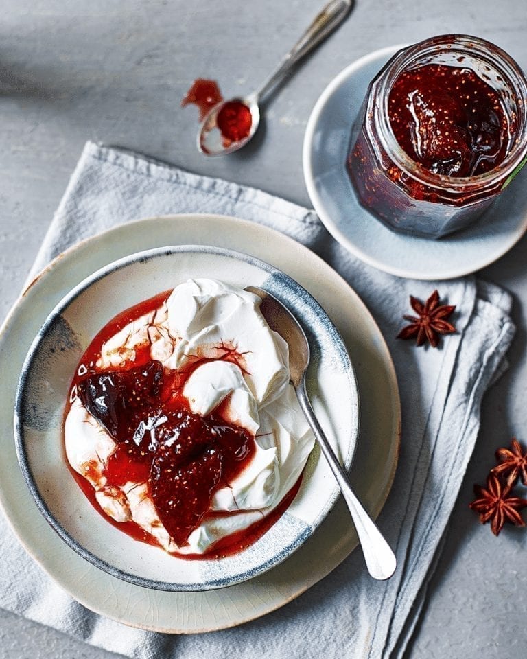 Fig jam scented with earl grey tea and star anise