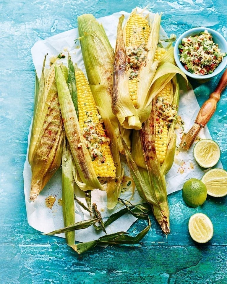 Corn on the cob with cheese and chilli butter recipe | delicious. magazine