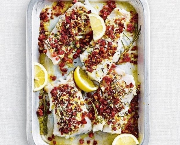 baked cod with bacon